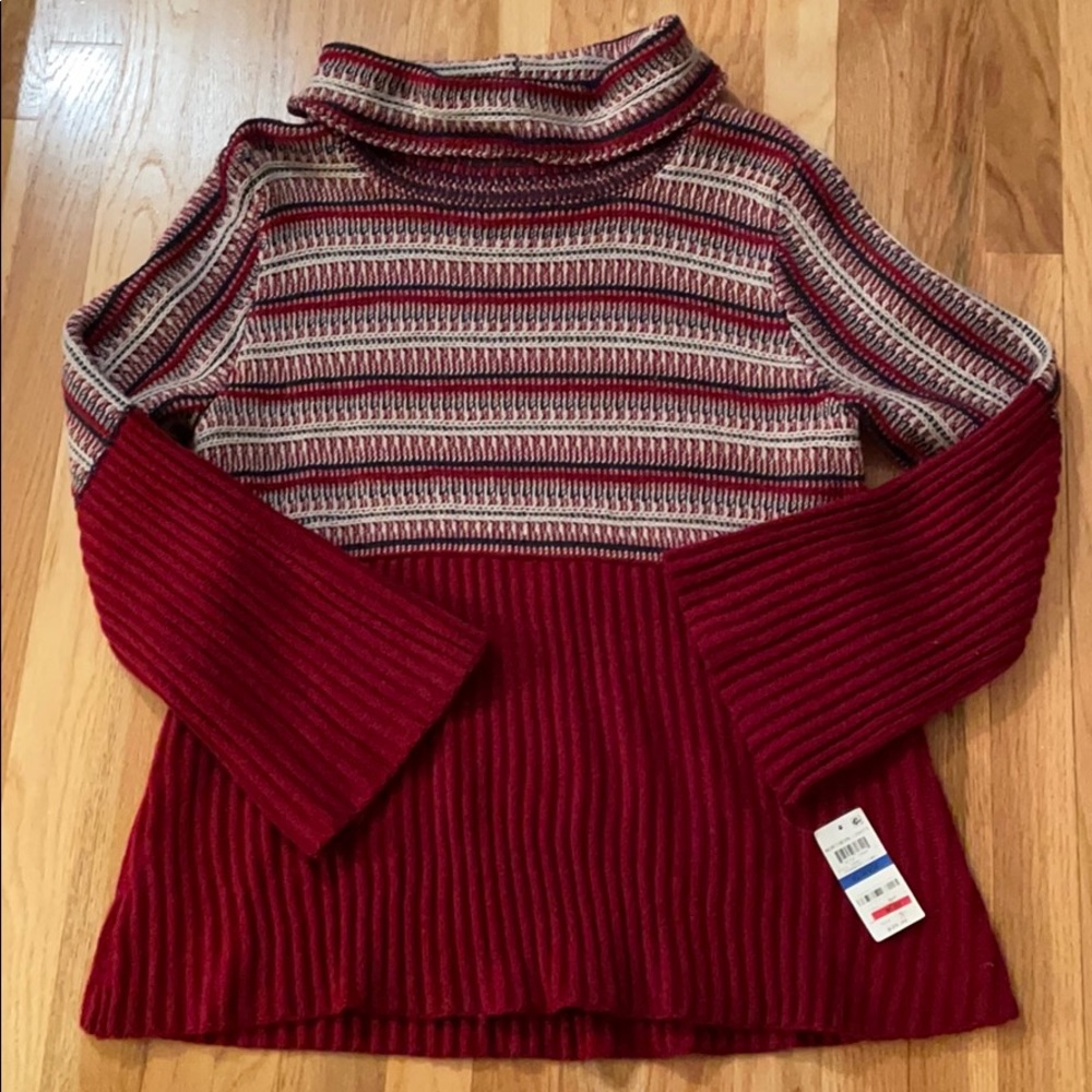 NWT - XL Style & Co Cowl Neck Sweater Bell Sleeves